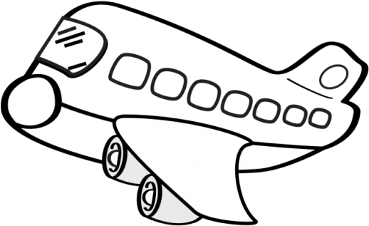 Plane Clipart - Black And White Clipart Airplane - Png Download (640x480), Png Download