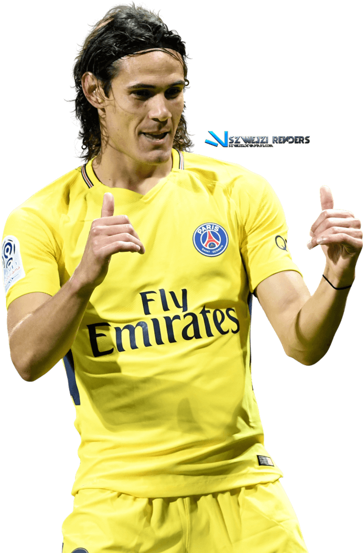 Edinson Cavani Psg Png Yellow By Szwejzi - Arsenal Clipart (729x1095), Png Download