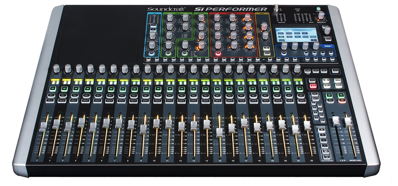 Si Performer - Soundcraft Digital Mixer 24 Channel Clipart (1600x800), Png Download
