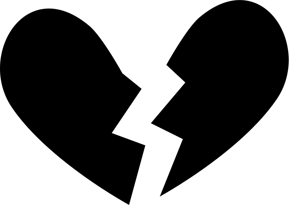 Broken Heart Comments - Icon Clipart (981x696), Png Download