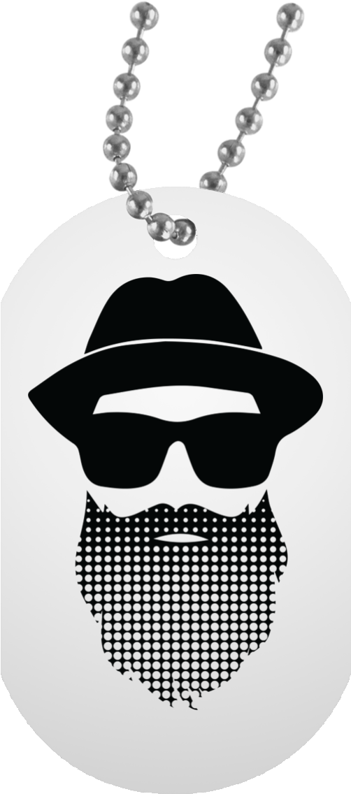 Cosmic Beard Icon White Dog Tag - Dear Daughter Love Dad Necklace Clipart (1155x1155), Png Download