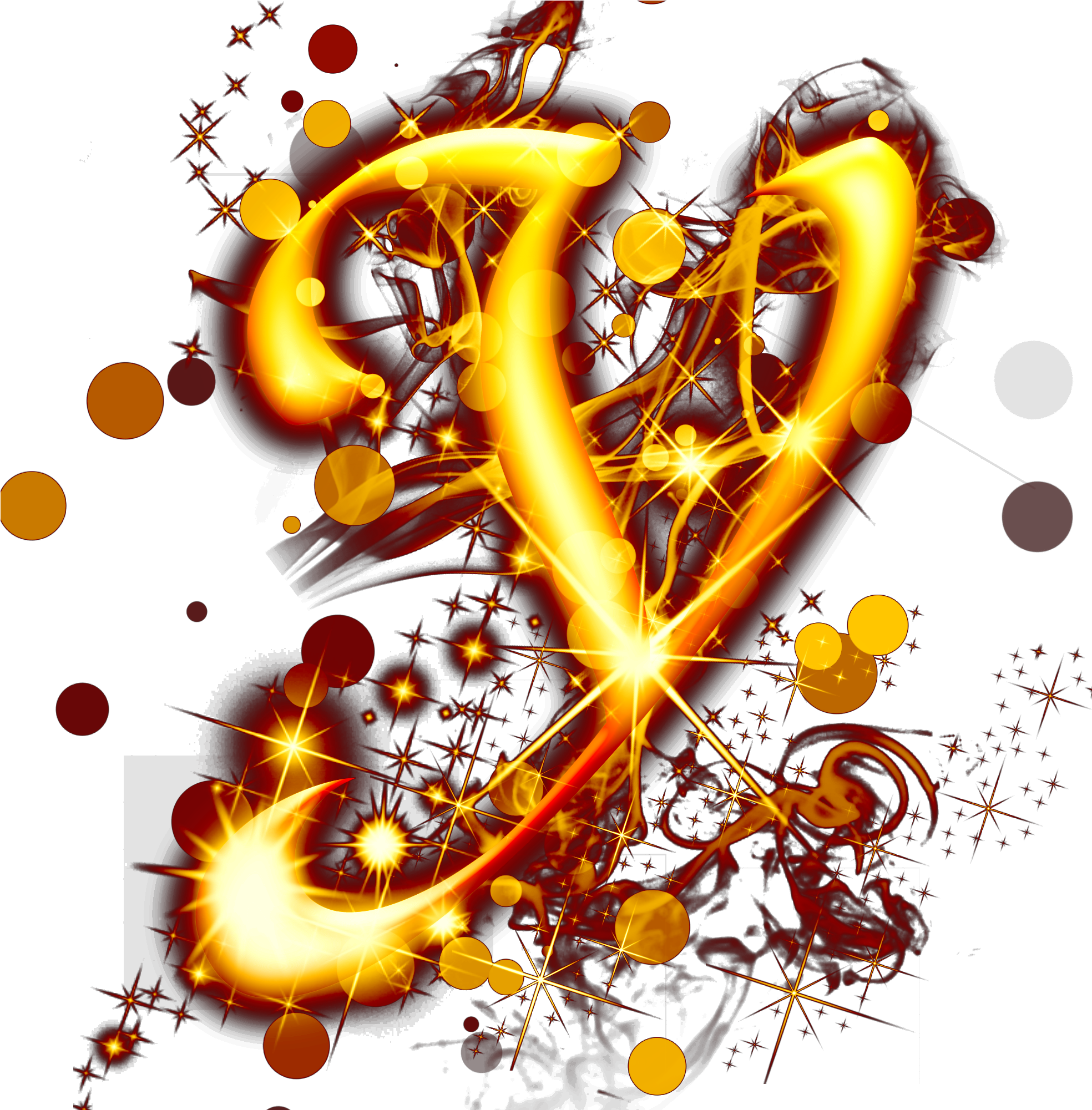 Gold Light Effect Letters Psd Png And - Illustration Clipart (2000x2000), Png Download