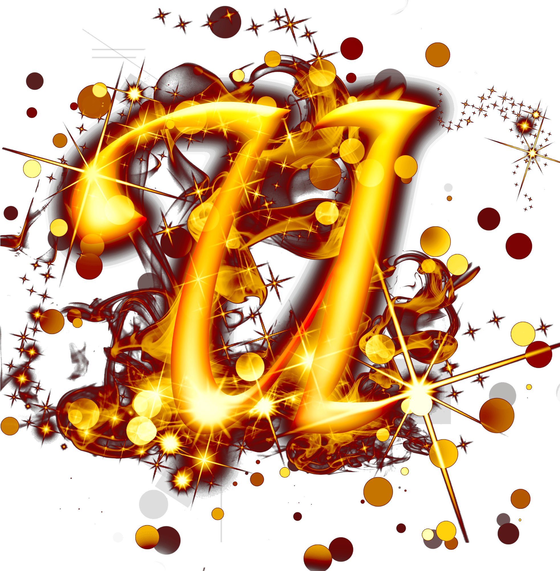 Gold Light Effect Letters Psd Png And - Illustration Clipart (2000x2000), Png Download