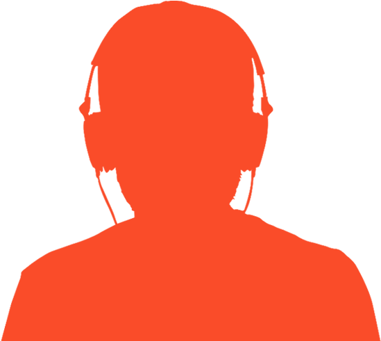 03-dj - Silhouette Clipart (629x527), Png Download