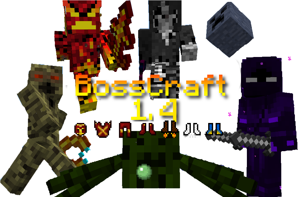 Bosscraft É Uma Modificação Do Minecraft, Que Acrescenta - Minecraft Boss Mod Clipart (988x635), Png Download