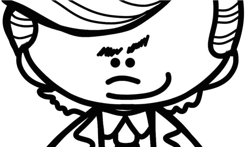 Trump Graphic - Black And White Educlips - Png Download (930x488), Png Download