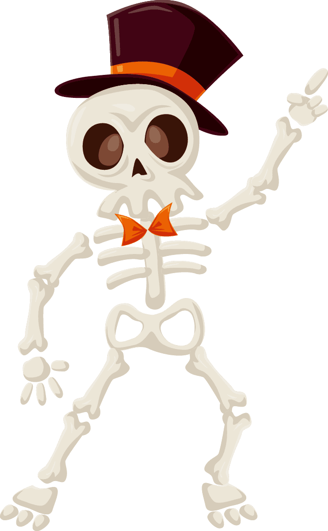 Descargar - Esqueleto Halloween Png Clipart (670x1085), Png Download