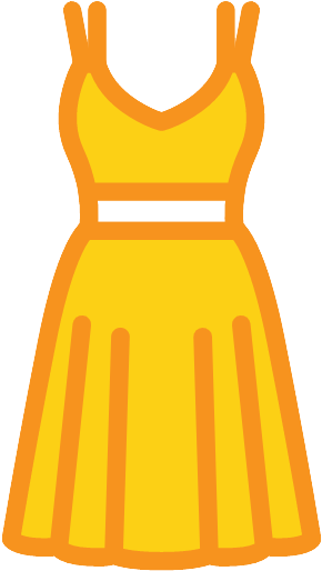 Dress Icon Png - Yellow Dress Icon Png Clipart (1000x1000), Png Download