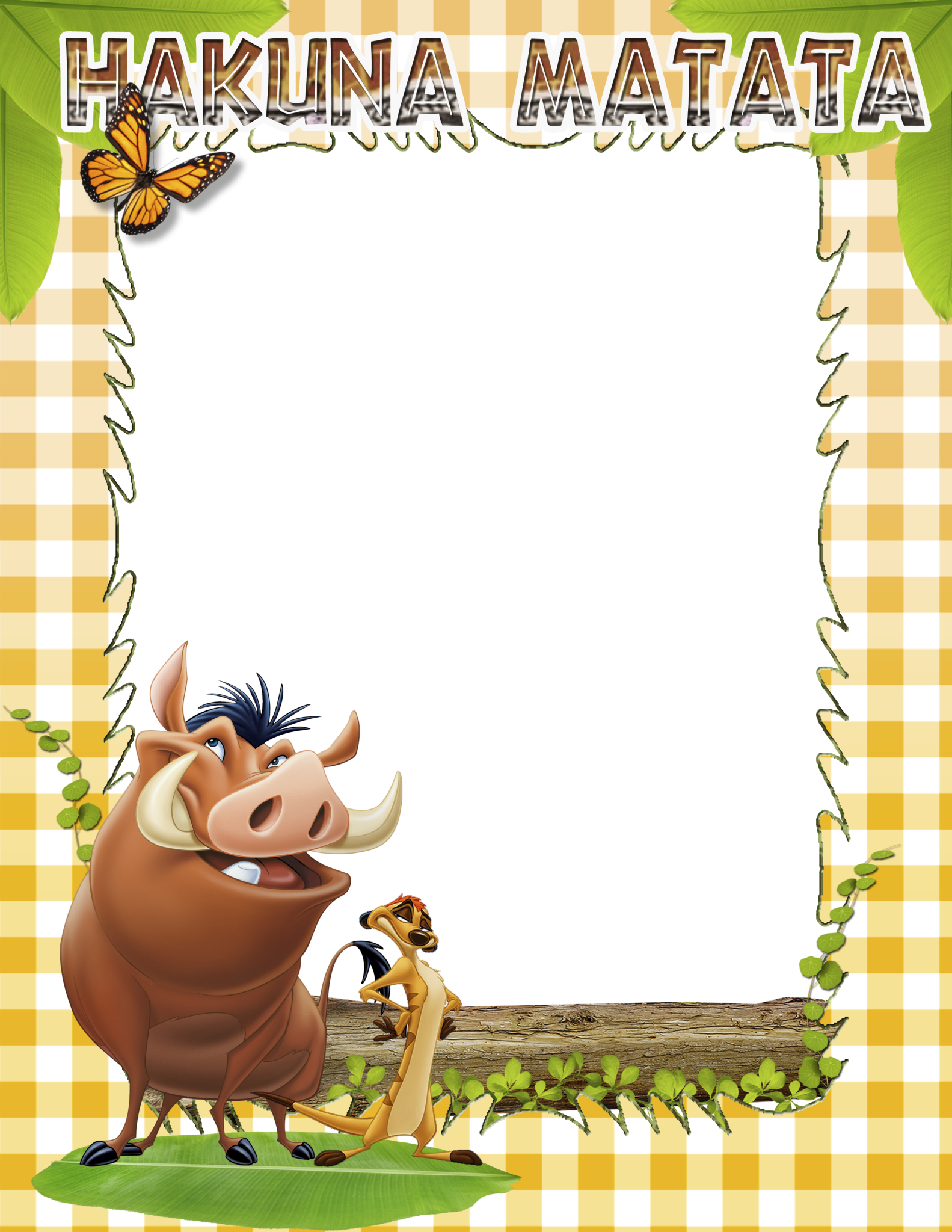 Pumba, Photomontage, Computer File, Filing Cabinets - Marcos Para Fotos De Timon Y Pumba Clipart (1583x2048), Png Download