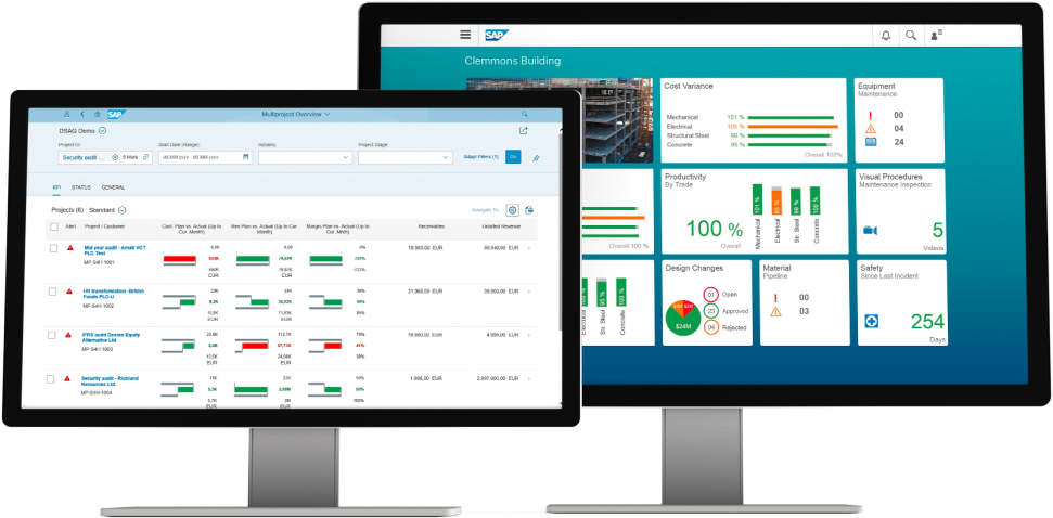 Image Of Sap Commercial Project Management And Sap - Building Management Software Clipart (970x485), Png Download