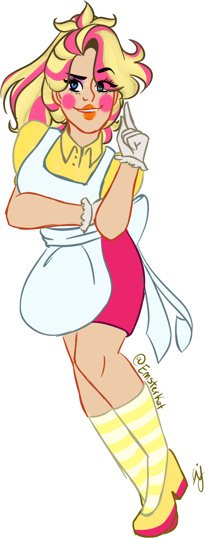 But Have A Toy Chica - Cartoon Clipart (1280x1890), Png Download