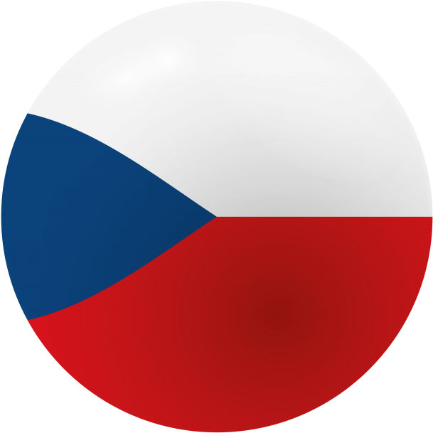 Czech Republic Flag Round Button - Czech Republic Flag Png Clipart (866x650), Png Download