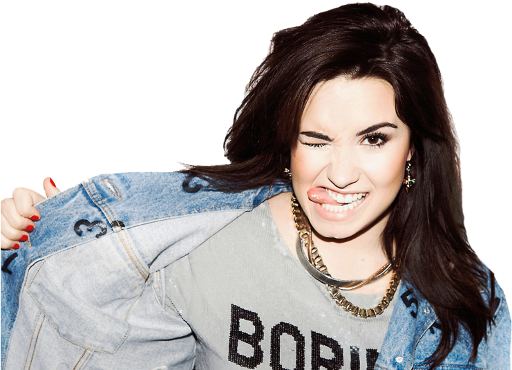 Pngs Solo Para Chicas Demi Lovato Png - Demi Lovato Jean Jacket Clipart (1024x538), Png Download