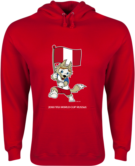 Peru 2018 Fifa World Cup Russia™ Zabivaka Mens Hoody - Cleveland Indians Hoodie Clipart (600x600), Png Download
