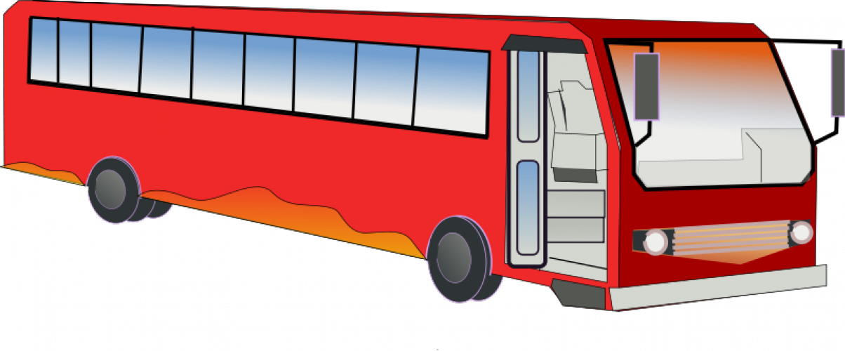 Bus Vector - Different Means Of Transport Clipart (1204x500), Png Download