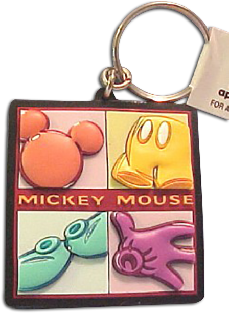 Disney's Mickey Mouse Icon Vinyl Key Chain - Mickey Icon Clipart (500x615), Png Download