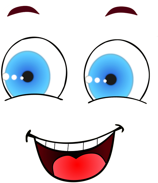 Face Smiley Laugh Joy Eyes Mouth Comic - Olhos E Boca Png Clipart (642x720), Png Download