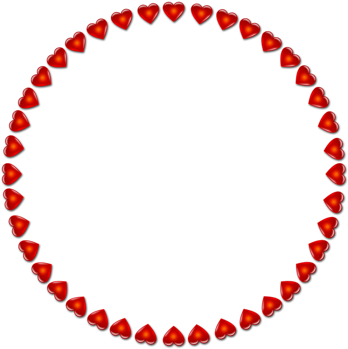 Frame Round Heart District Red Isolated - Sindh Boy Scouts Association Logo Clipart (720x720), Png Download