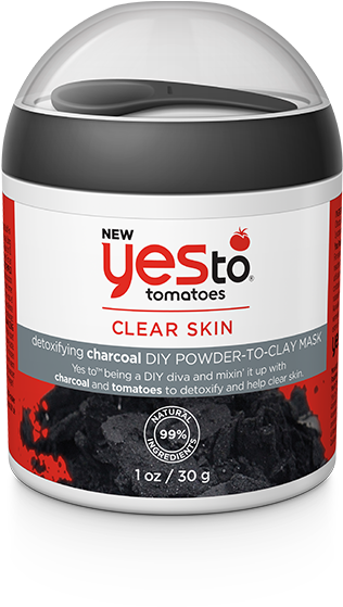 Yes To Tomatoes Detoxifying Charcoal Diy Mask Powder - Yes To Charcoal Peeling Mask Clipart (315x576), Png Download