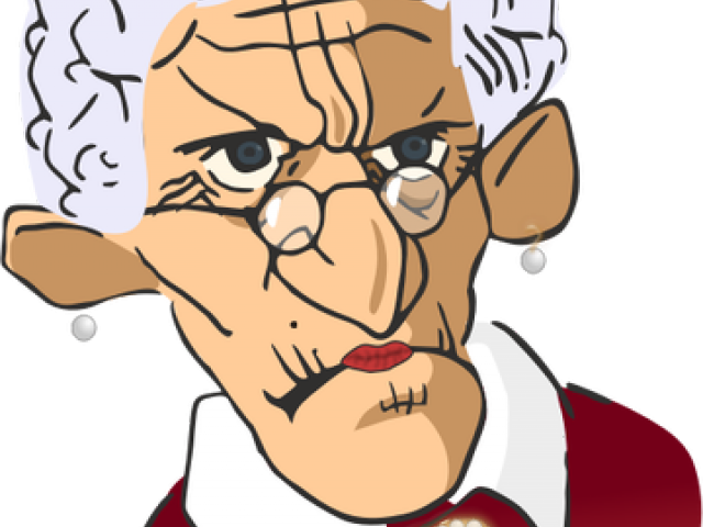Old Lady Face Clipart - Png Download (640x480), Png Download
