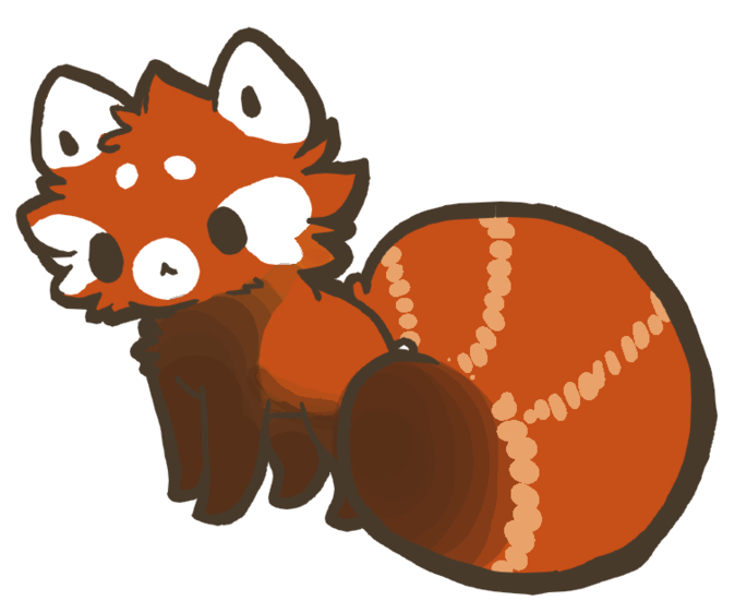 Red Panda Clipart Grumpy - Kawaii Red Panda Drawing - Png Download (894x894), Png Download