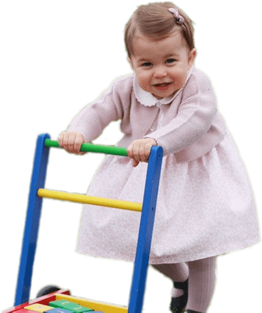 Princess Charlotte With Baby Walker - Play Clipart (1200x630), Png Download