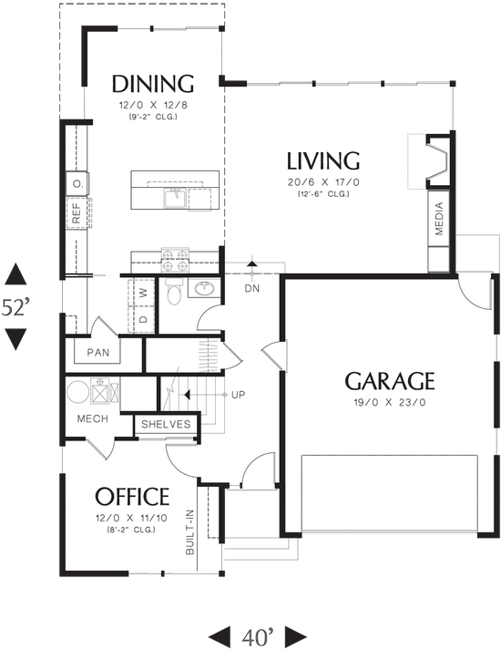 Amazing Of Mascord Floor Plans In 24×48 Homes Floor - 2000 Square Foot House Plans Clipart (693x847), Png Download