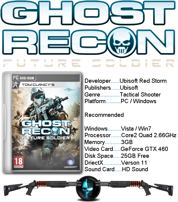 Ghost Recon Future Soldier - Tom Clancy's Ghost Recon Future Soldier Ps3 Clipart (600x686), Png Download