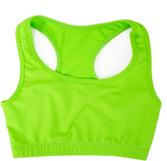 Sports Bra - Neon Green Sports Bra Clipart (600x600), Png Download