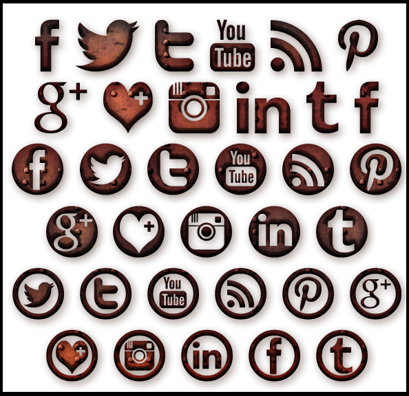 My Font With Some Styles Applied - Social Media Png Logo Black Clipart (594x576), Png Download