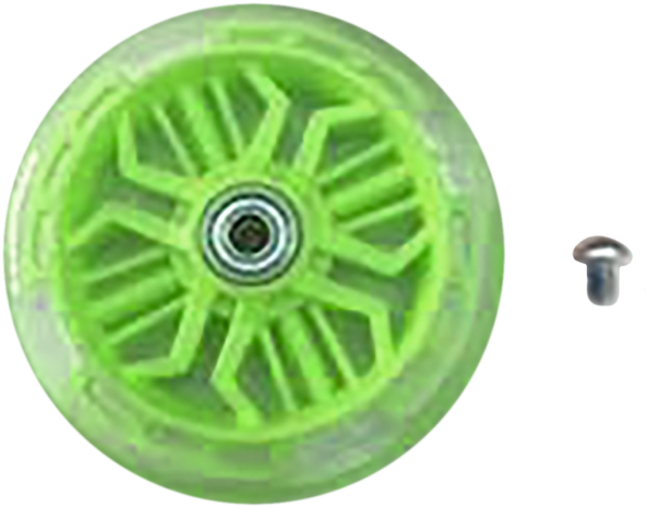 Neon Glider Air 120mm Flashing Front Wheel Green - Circle Clipart (700x700), Png Download