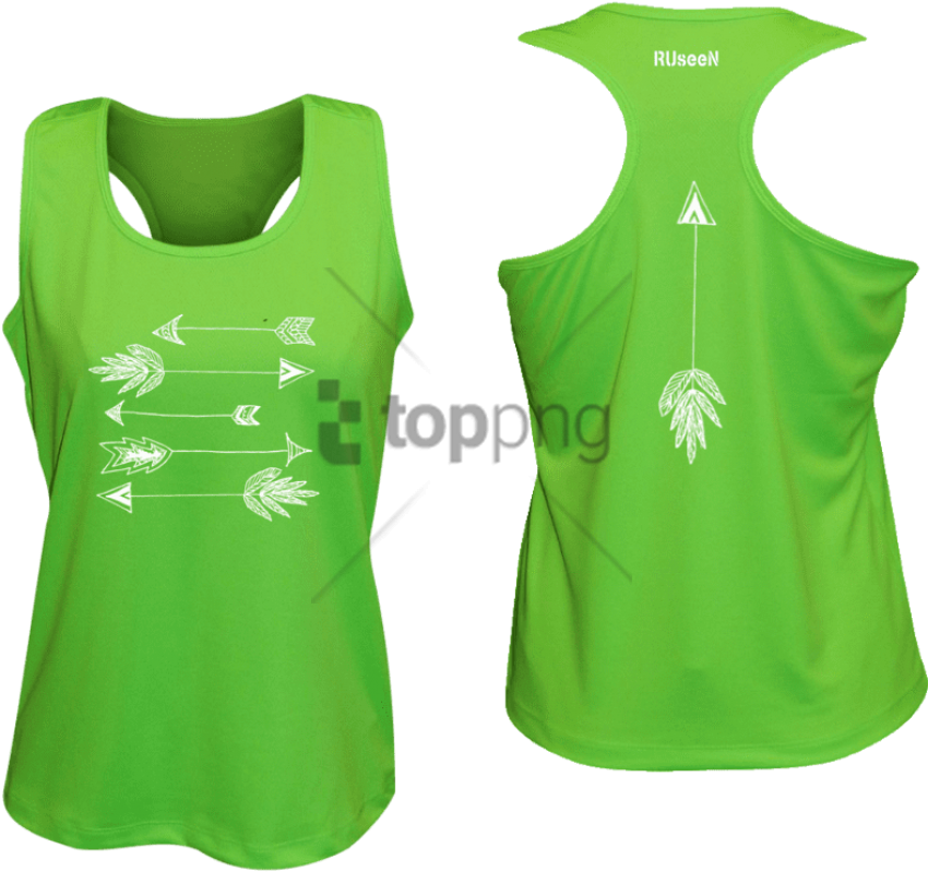 Free Png Neon Green Running Vest Png Image With Transparent - Neon Running Tank Clipart (850x799), Png Download