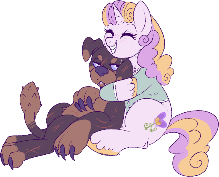 Lulubell, Diamond Dog, Fallout Equestria, Hellhound, - Cartoon Clipart (800x648), Png Download