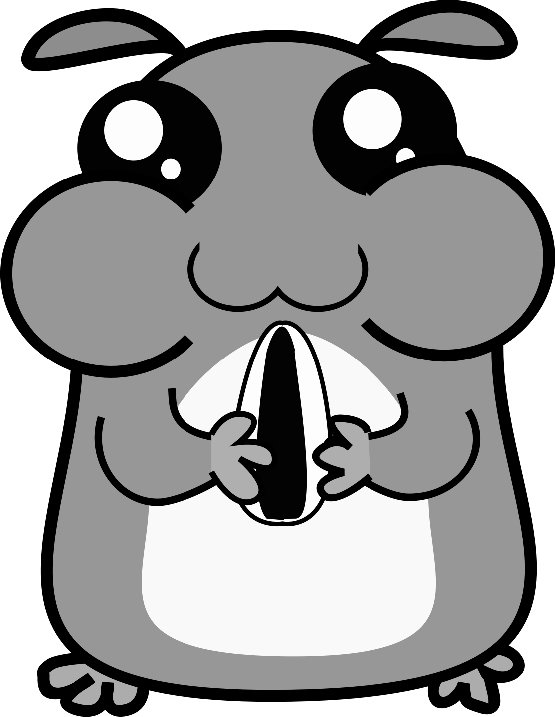 Svg Library Stock Hamster Clipart - Hamster Clipart Black And White - Png Download (1113x1438), Png Download