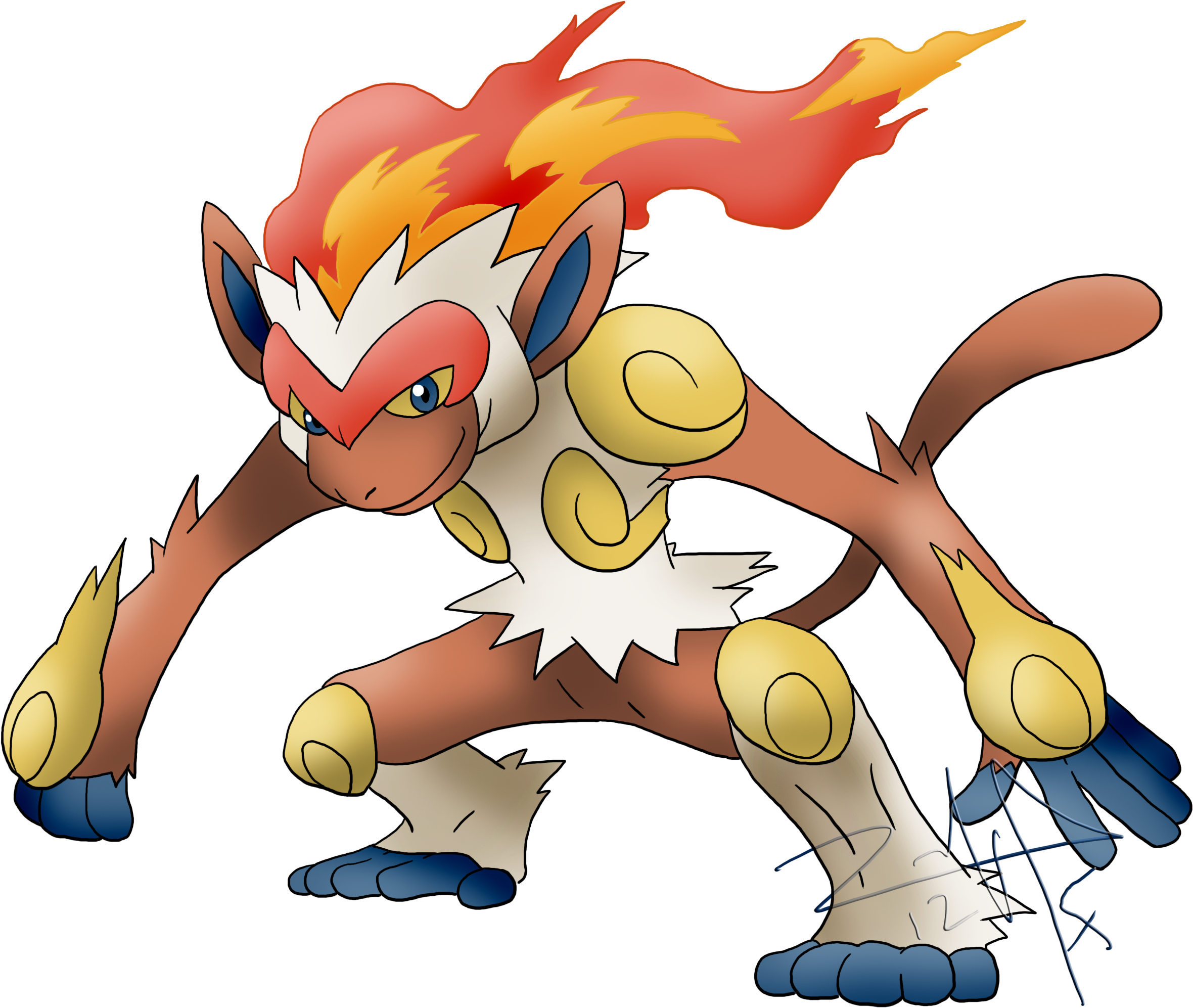 Pkmn Sun Wukong - Fighting Type Pokemon Clipart (2360x1994), Png Download