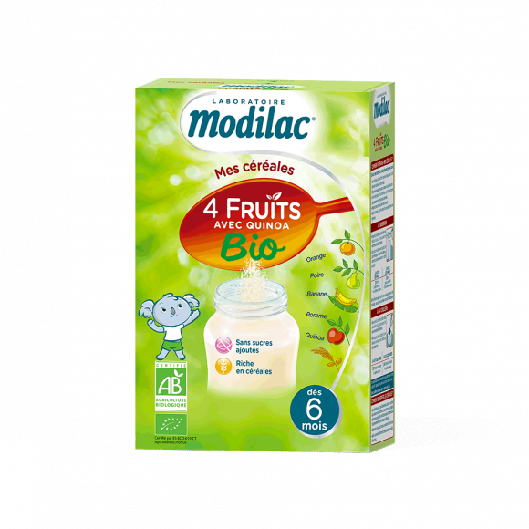 Modilac 4 Fruits With Quinoa Organic - Modilac Clipart (580x580), Png Download