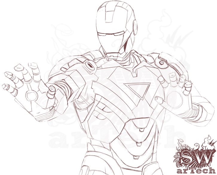 Here's - Iron Man 2d Clipart (773x592), Png Download