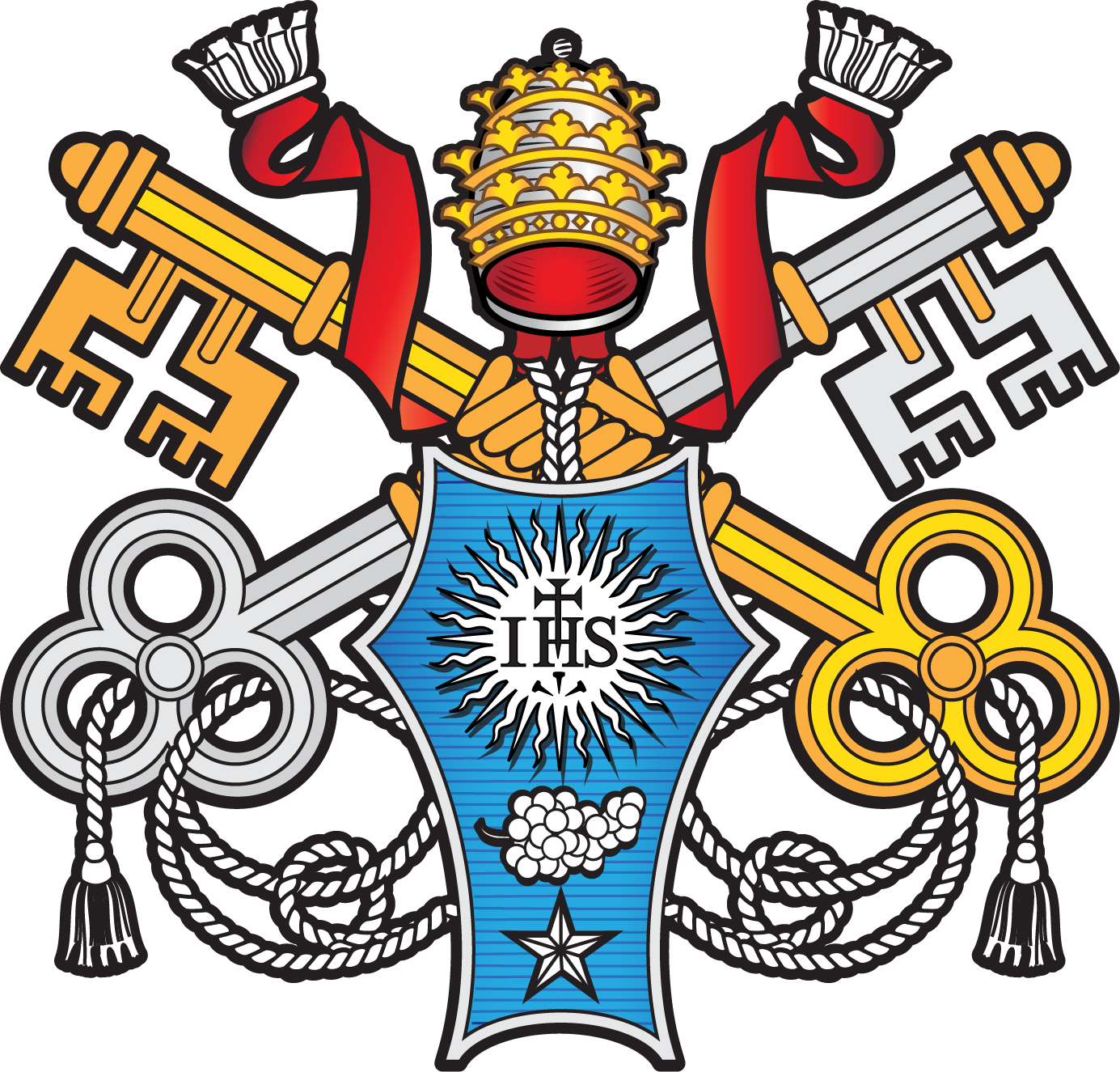 Escudo Papa Francisco - Pope Francis Clipart (1385x1325), Png Download