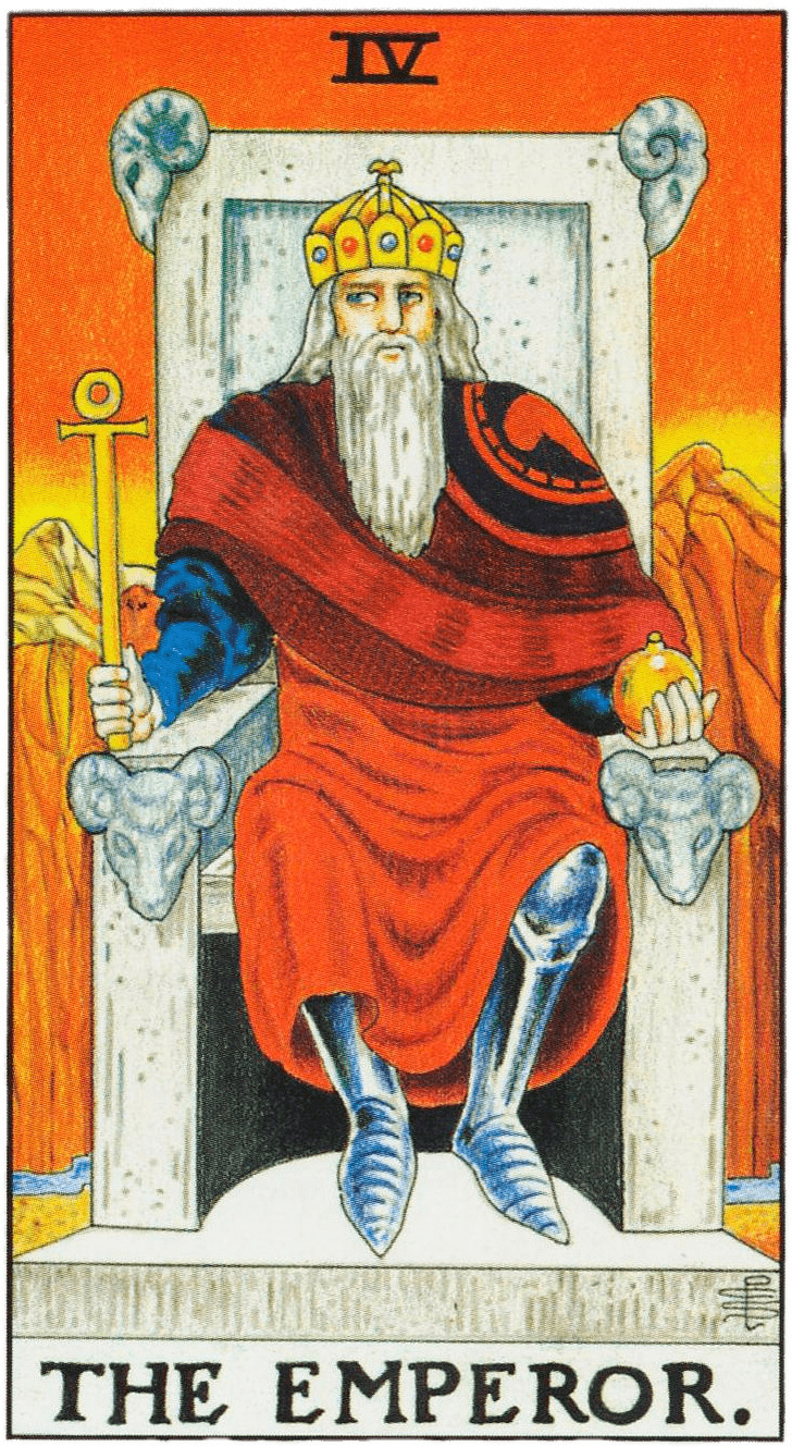 Download - Emperor Tarot Rider Waite Clipart (814x1428), Png Download