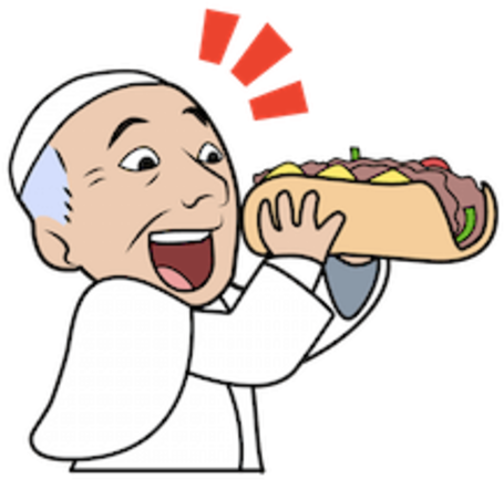 Emojis Conmemorativas Por Visita Del Papa Francisco - Popemoji App Clipart (670x503), Png Download