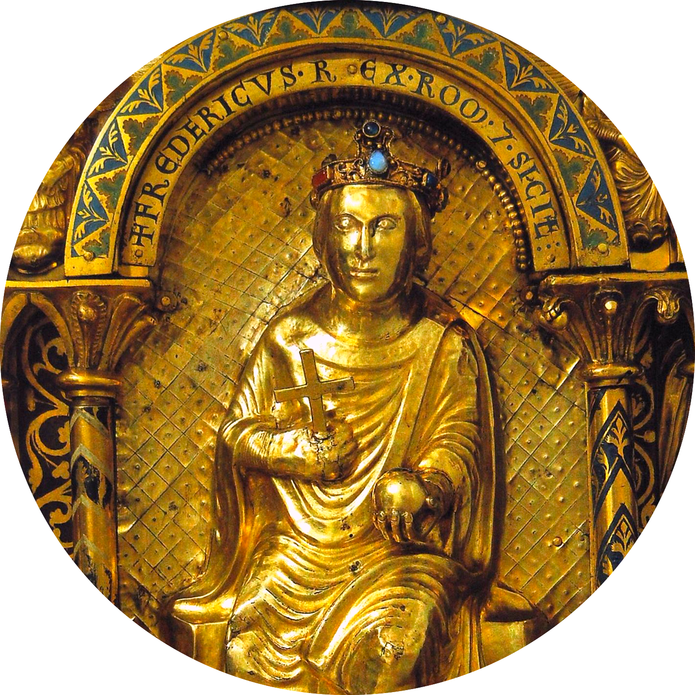 A Medieval Emperor's Natural Language Experiment - Frederick Ii Holy Roman Emperor Statue Clipart (1425x1425), Png Download