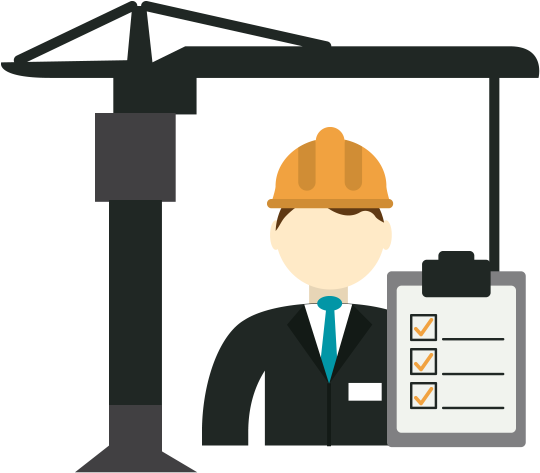 Site Inspections - Civil And Structural Engineer Cartoon Clipart (575x567), Png Download