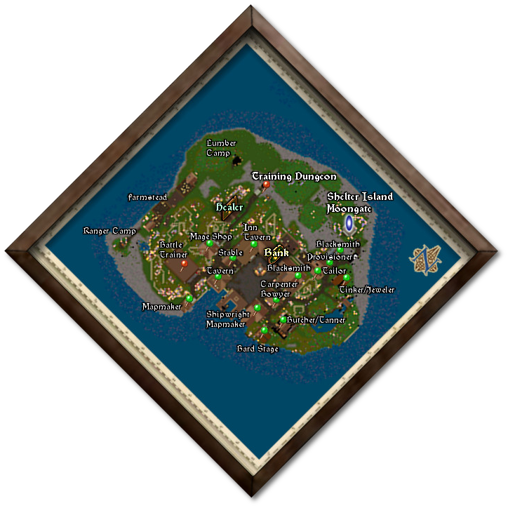 Town Shelterisland Framed - Map Clipart (724x724), Png Download