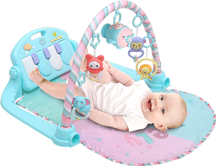 Baby Foot Piano Fitness Rack Newborn Baby Female - Infant Clipart (726x558), Png Download