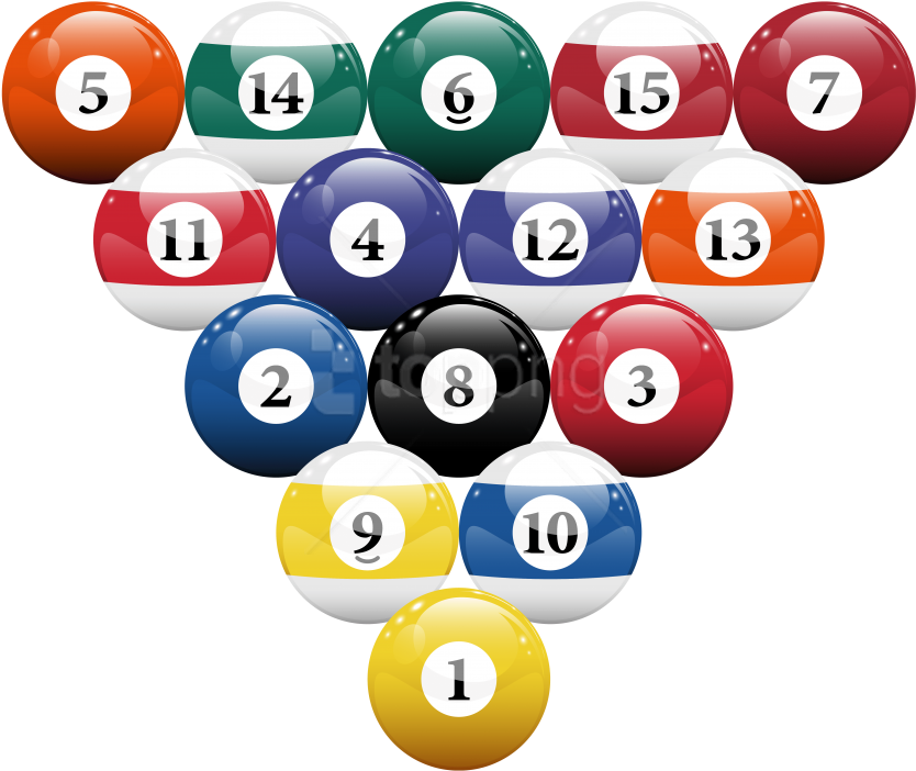 Transparent Background Pool Balls Png Clipart (850x723), Png Download