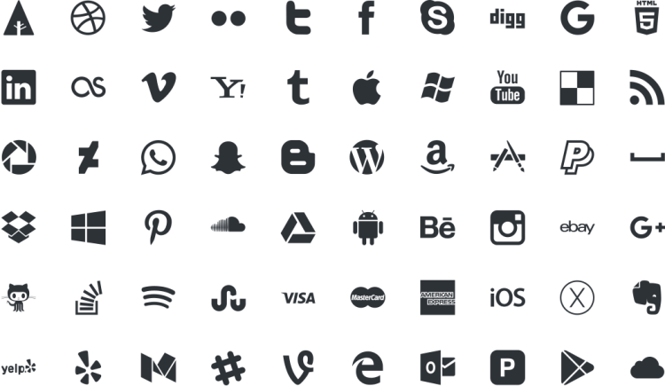 Social Media Icons Free Download - Logo Social Media Vector Png Clipart (750x435), Png Download
