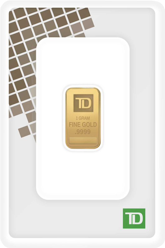 1 Gram Td Gold Bar - Td Bank Gold Bars Clipart (800x800), Png Download