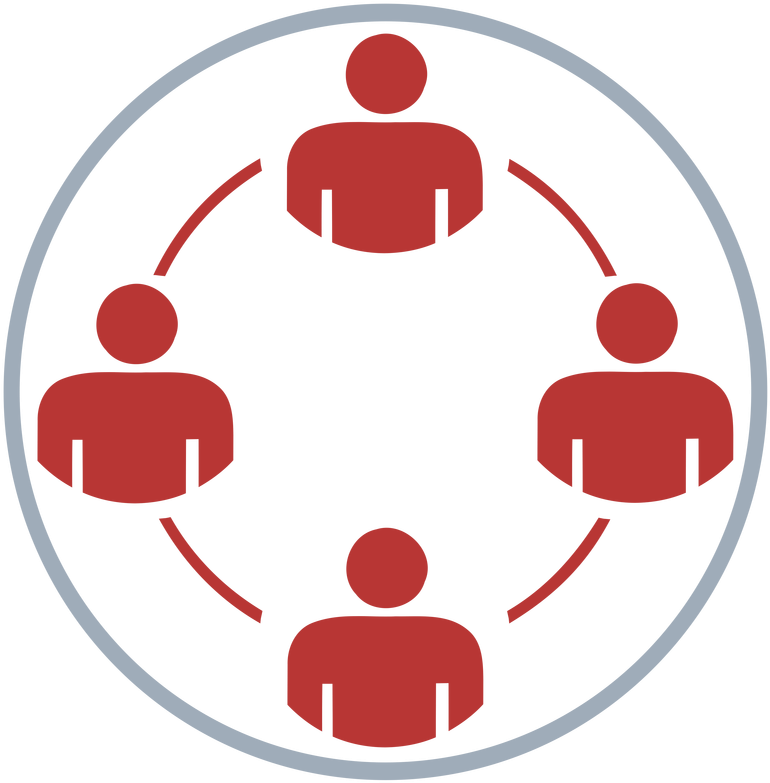 Group In Circle Red - Suppliers Icon Clipart (800x800), Png Download