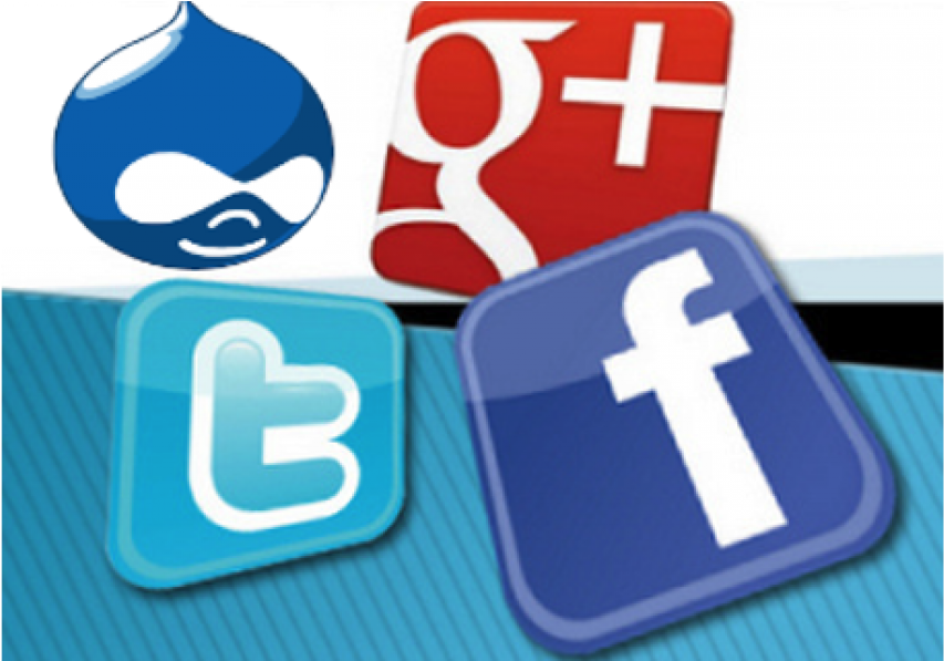 Social Media - Drupal Clipart (1024x596), Png Download