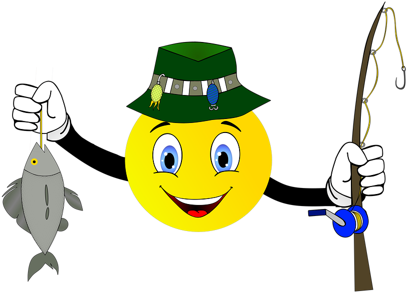 Angler Fishing Rod Fishing Fish Fishing Hat - Smiley Clipart (960x650), Png Download